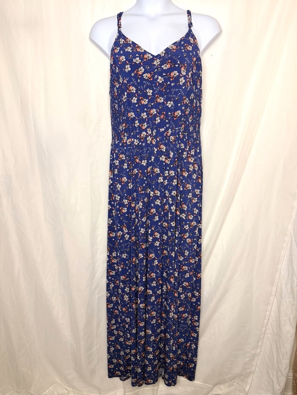 Kaleigh Floral Ruched Smocked Maxi Dress 3X